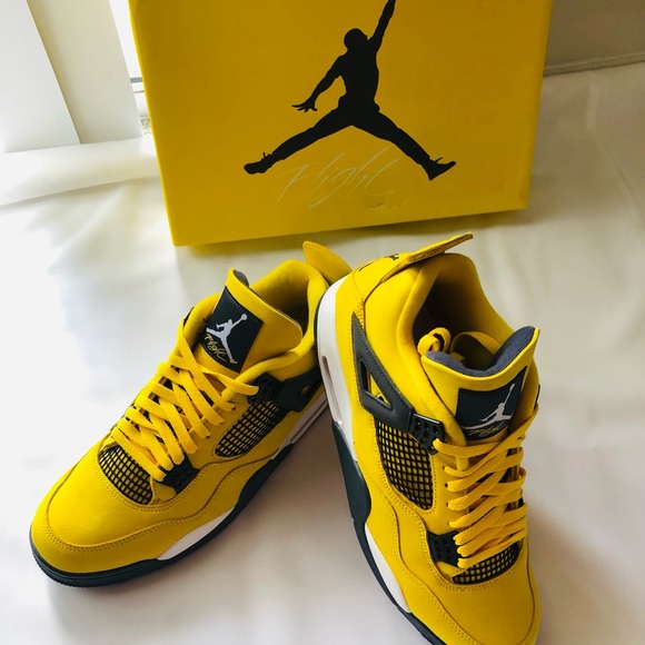 Jordan 4 Lightning size 12 and Shirt size L - Picture 8 of 10